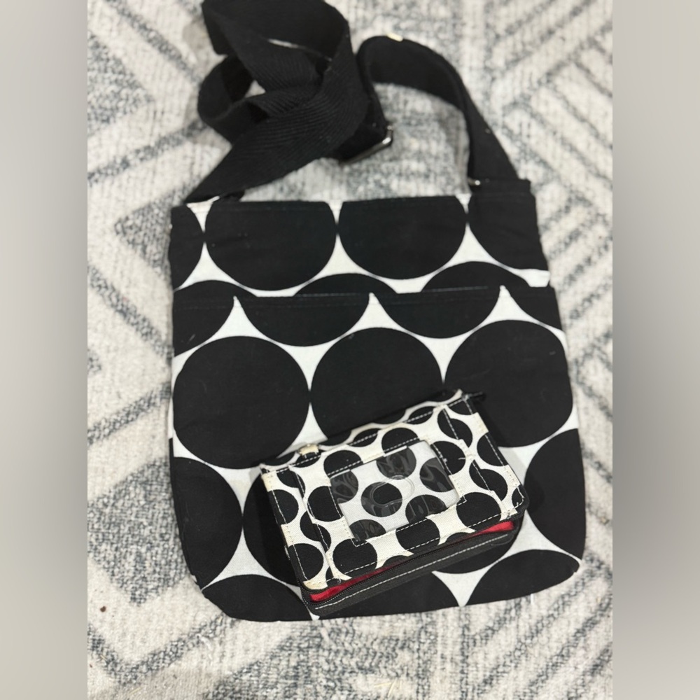 Thirty-One Black and White Crossbody Bag Set